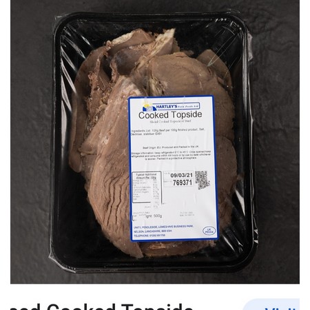 SLICED TOPSIDE BEEF 500G